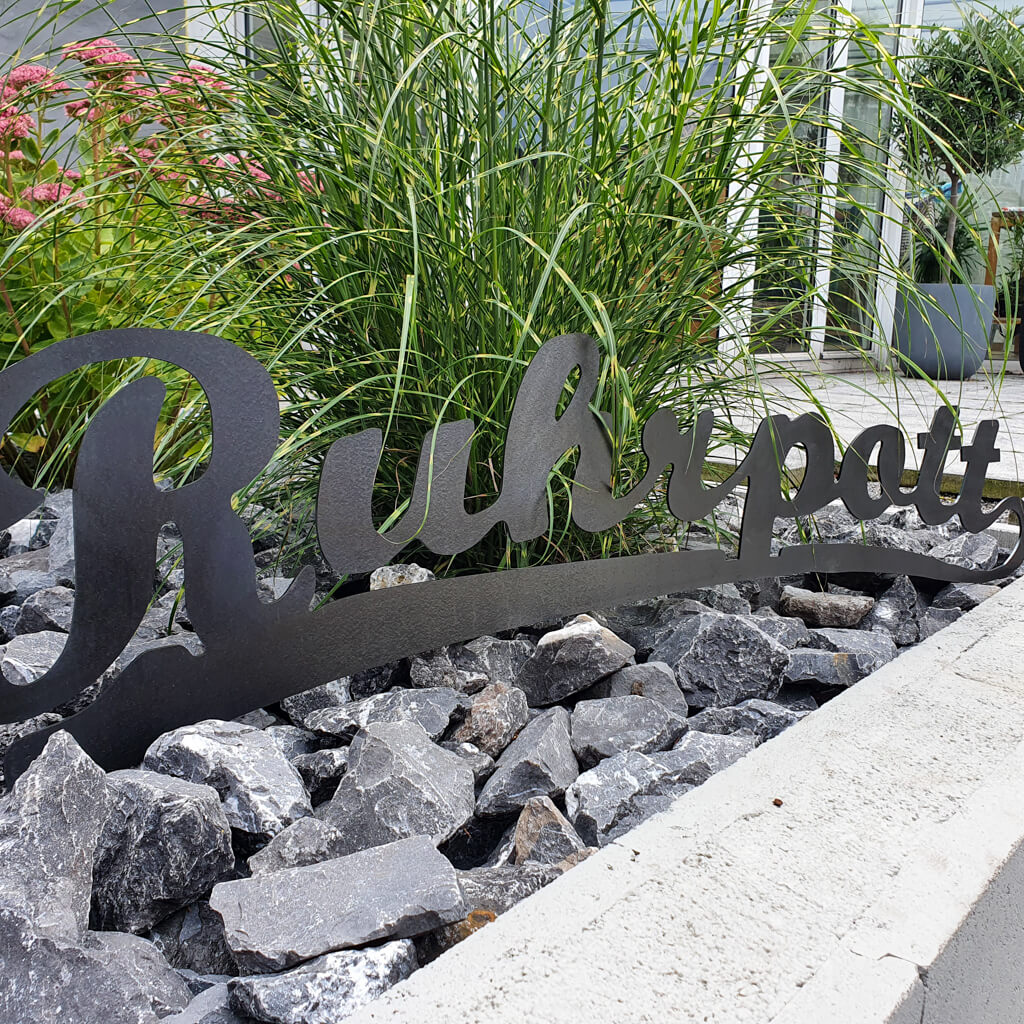 Ruhrpott Schriftzug in Walzblau