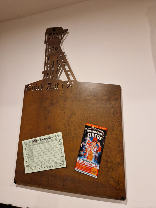 Magnettafel mit Förderturm / Zeche