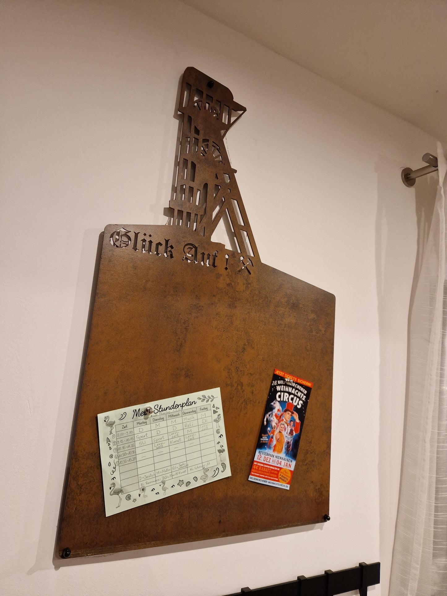 Magnettafel mit Förderturm / Zeche