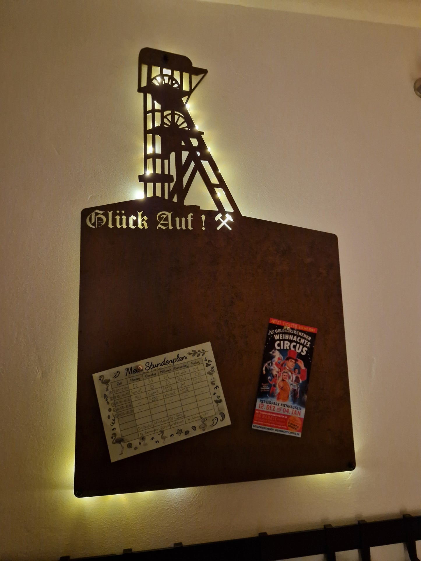 Magnettafel mit Förderturm / Zeche