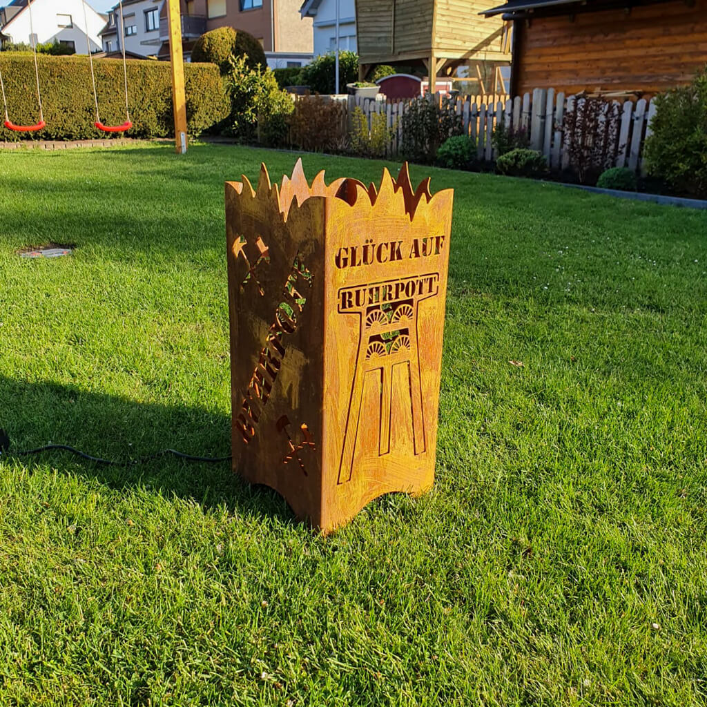 Ruhrgebiet Mini Feuertonne mit Rostpatina