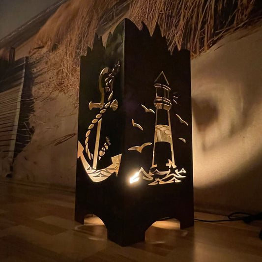 Anker und Leuchtturm Feuertonne