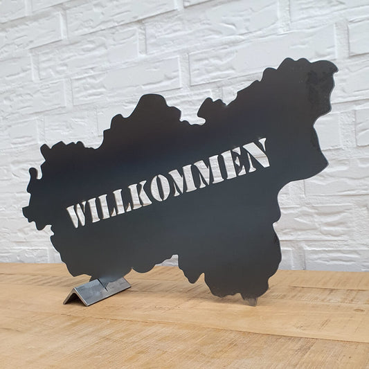 Willkommen Metallschild